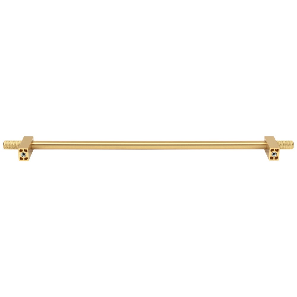 Hardware Resources 96 mm Center-to-Center Satin Nickel Larkin 4 Knurled Ends Cabinet Bar Pull