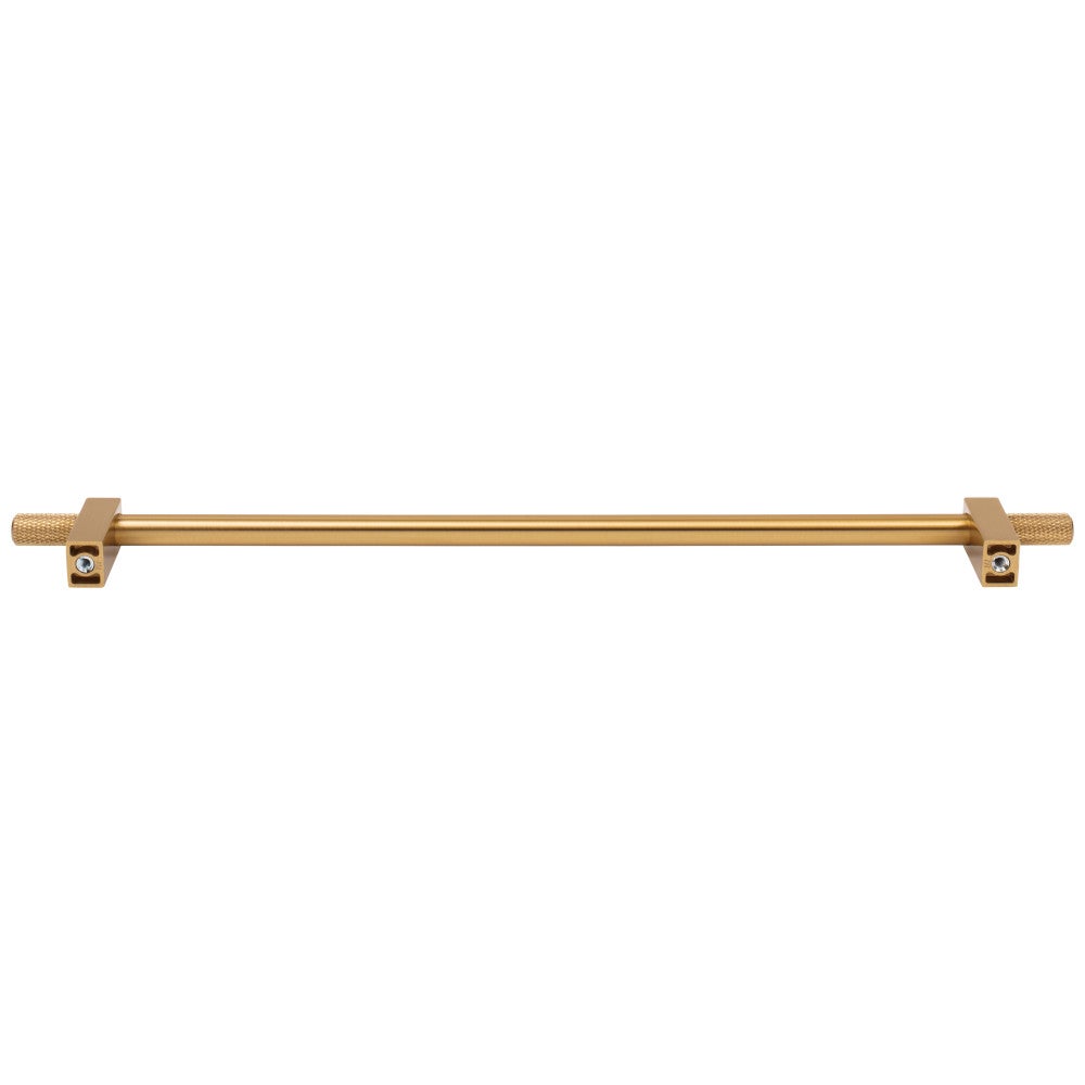 Hardware Resources 96 mm Center-to-Center Satin Nickel Larkin 4 Knurled Ends Cabinet Bar Pull