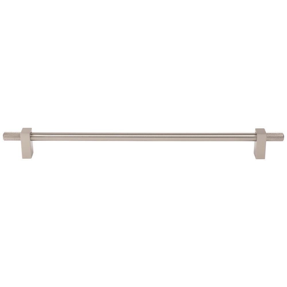 Hardware Resources 96 mm Center-to-Center Satin Nickel Larkin 4 Knurled Ends Cabinet Bar Pull