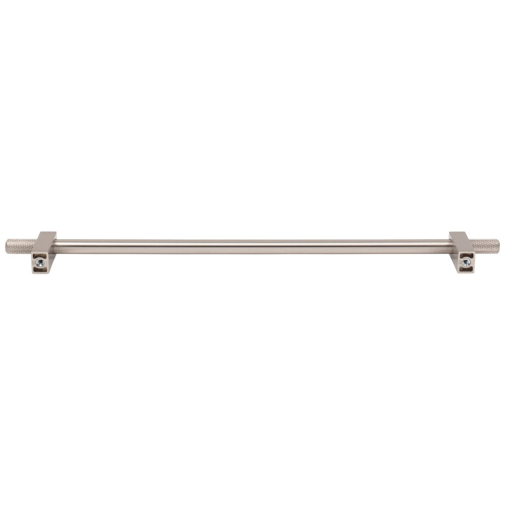 Hardware Resources 96 mm Center-to-Center Satin Nickel Larkin 4 Knurled Ends Cabinet Bar Pull