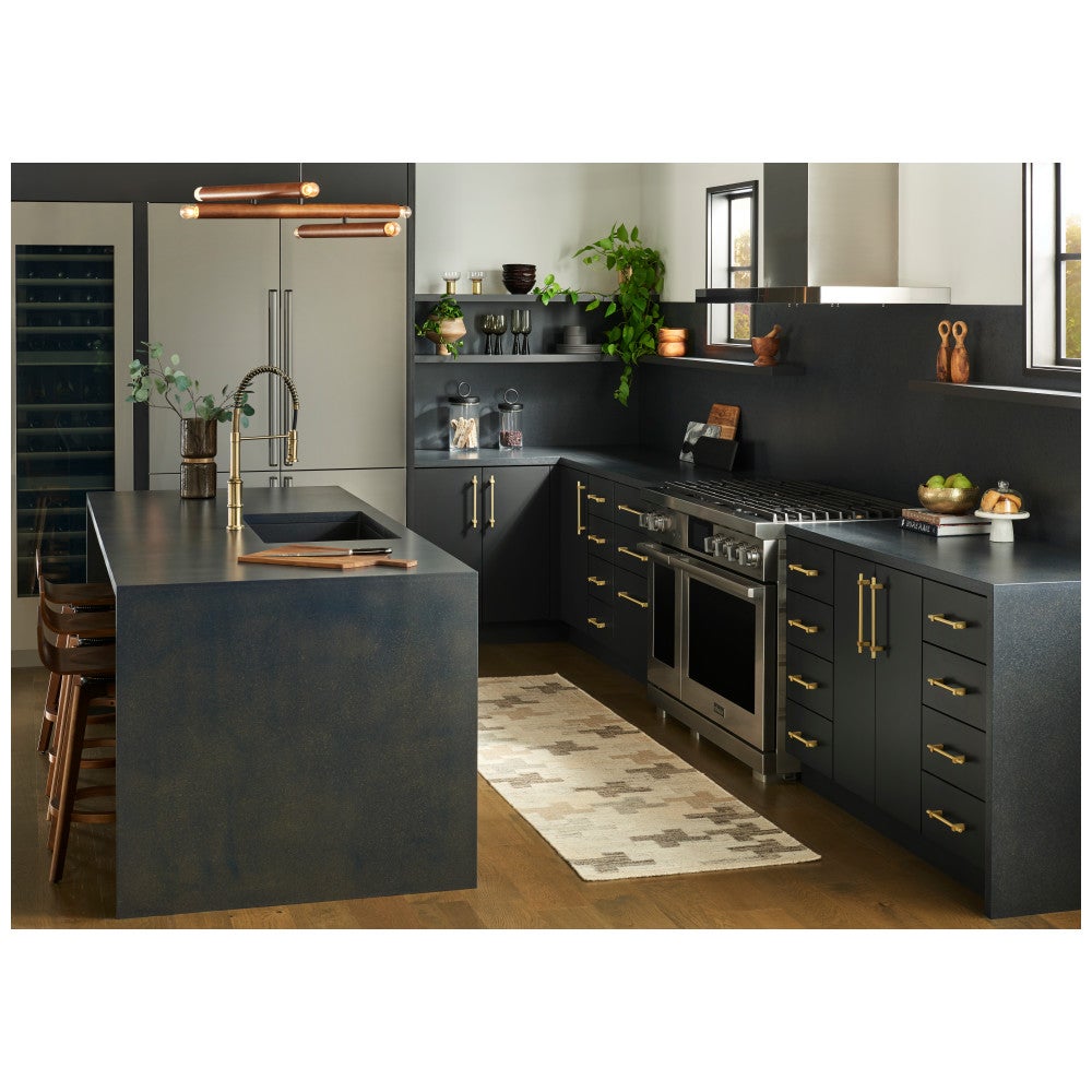 Hardware Resources 96 mm Center-to-Center Satin Nickel Larkin 4 Knurled Ends Cabinet Bar Pull