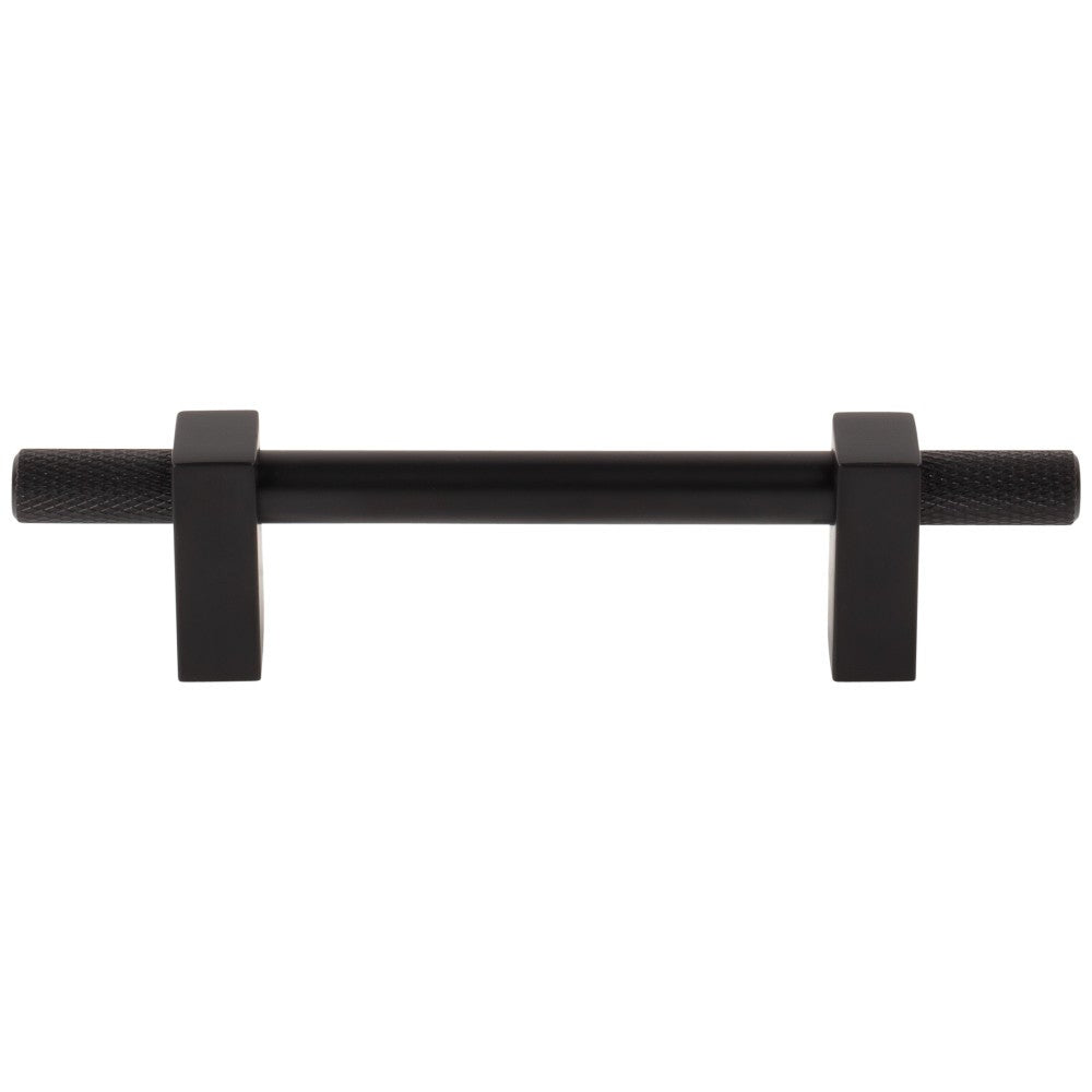 Hardware Resources 96 mm Center-to-Center Satin Nickel Larkin 4 Knurled Ends Cabinet Bar Pull