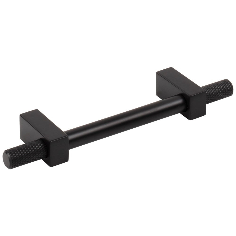 Hardware Resources 96 mm Center-to-Center Satin Nickel Larkin 4 Knurled Ends Cabinet Bar Pull
