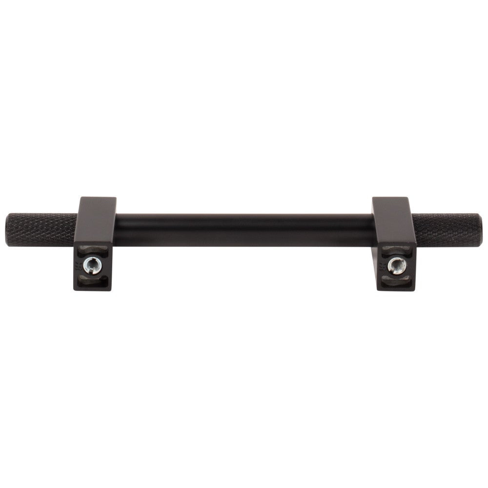 Hardware Resources 96 mm Center-to-Center Satin Nickel Larkin 4 Knurled Ends Cabinet Bar Pull