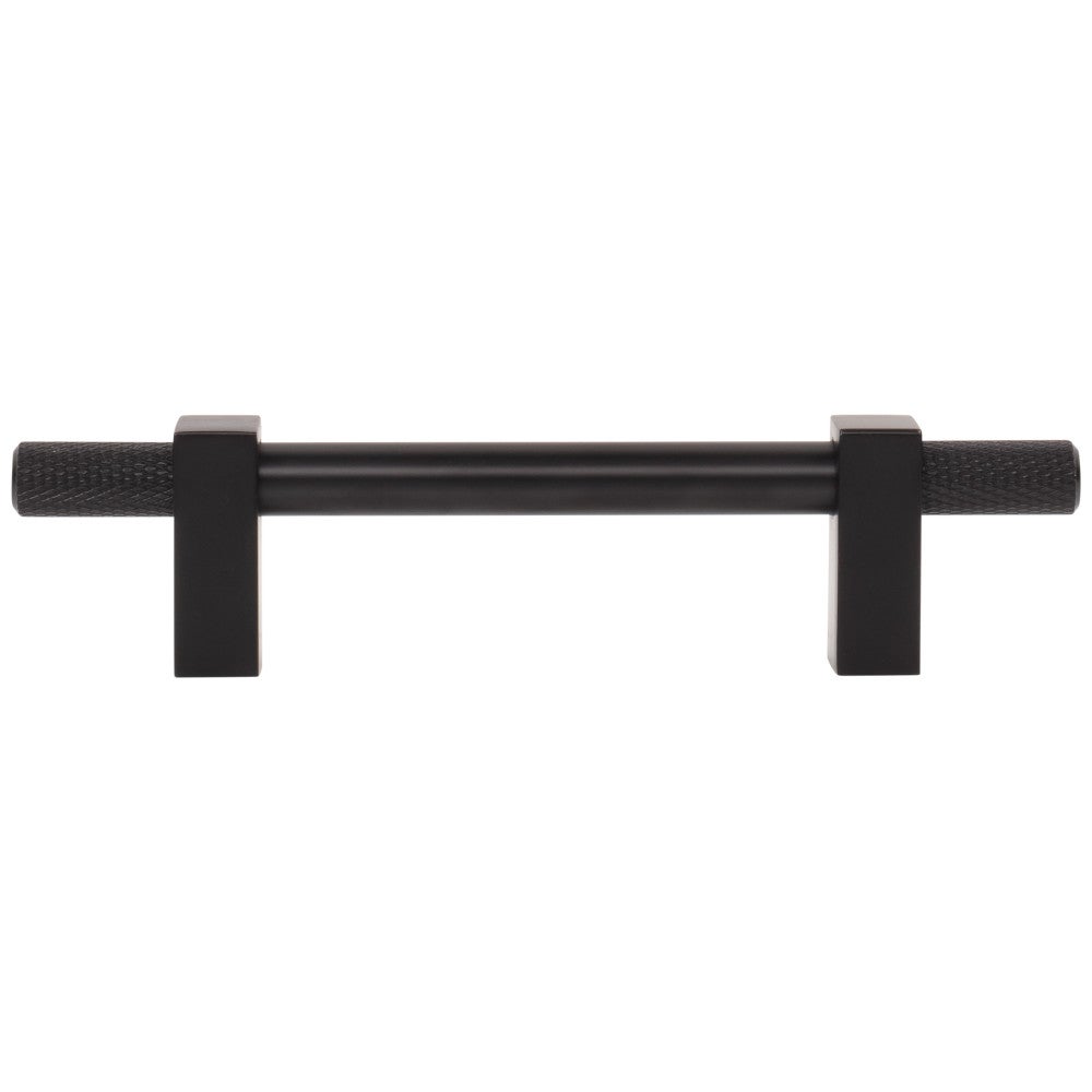 Hardware Resources 96 mm Center-to-Center Satin Nickel Larkin 4 Knurled Ends Cabinet Bar Pull