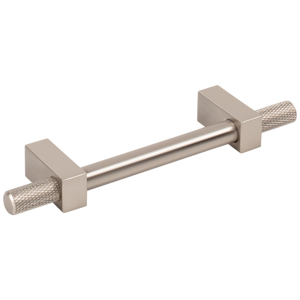 Hardware Resources 96 mm Center-to-Center Satin Nickel Larkin 4 Knurled Ends Cabinet Bar Pull