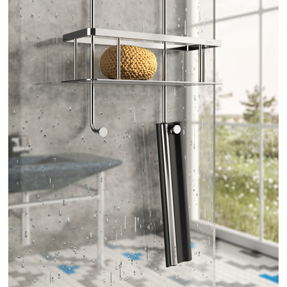 SIDELINE - Shower Squeegee with easy-grip handle in Polished Chrome/Black ABS