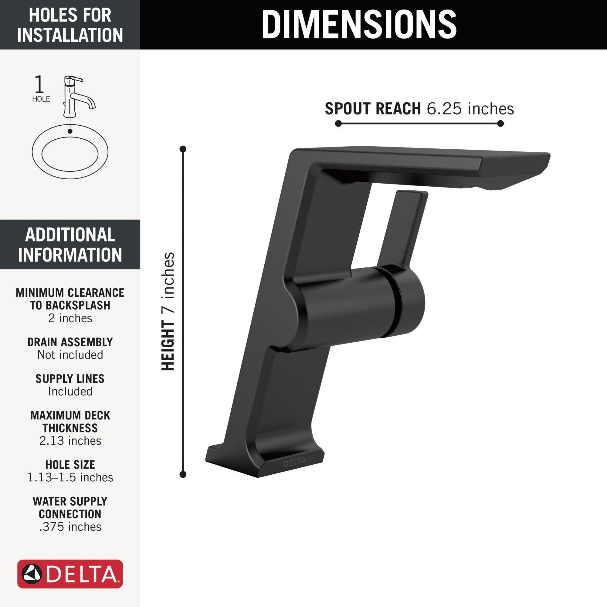 Delta Pivotal® Single Handle Mid-Height Vessel Bathroom Faucet