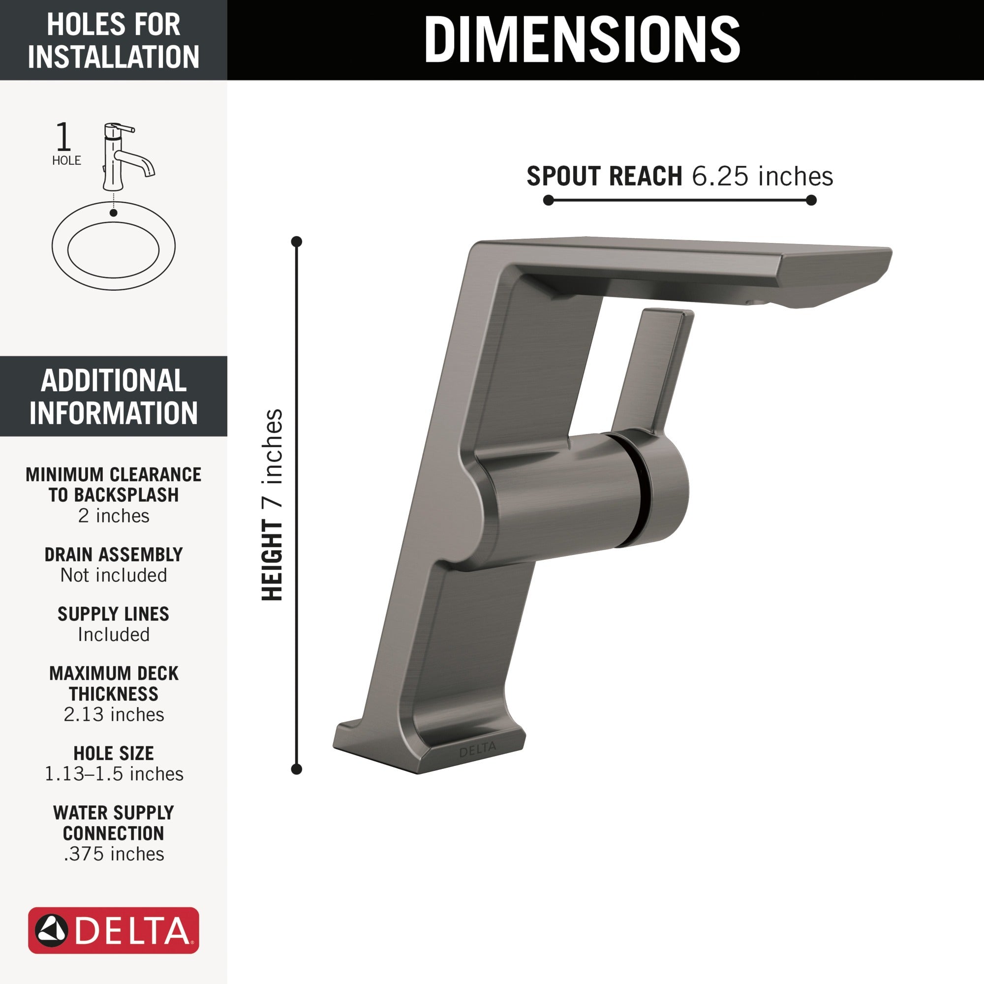 Delta Pivotal® Single Handle Mid-Height Vessel Bathroom Faucet