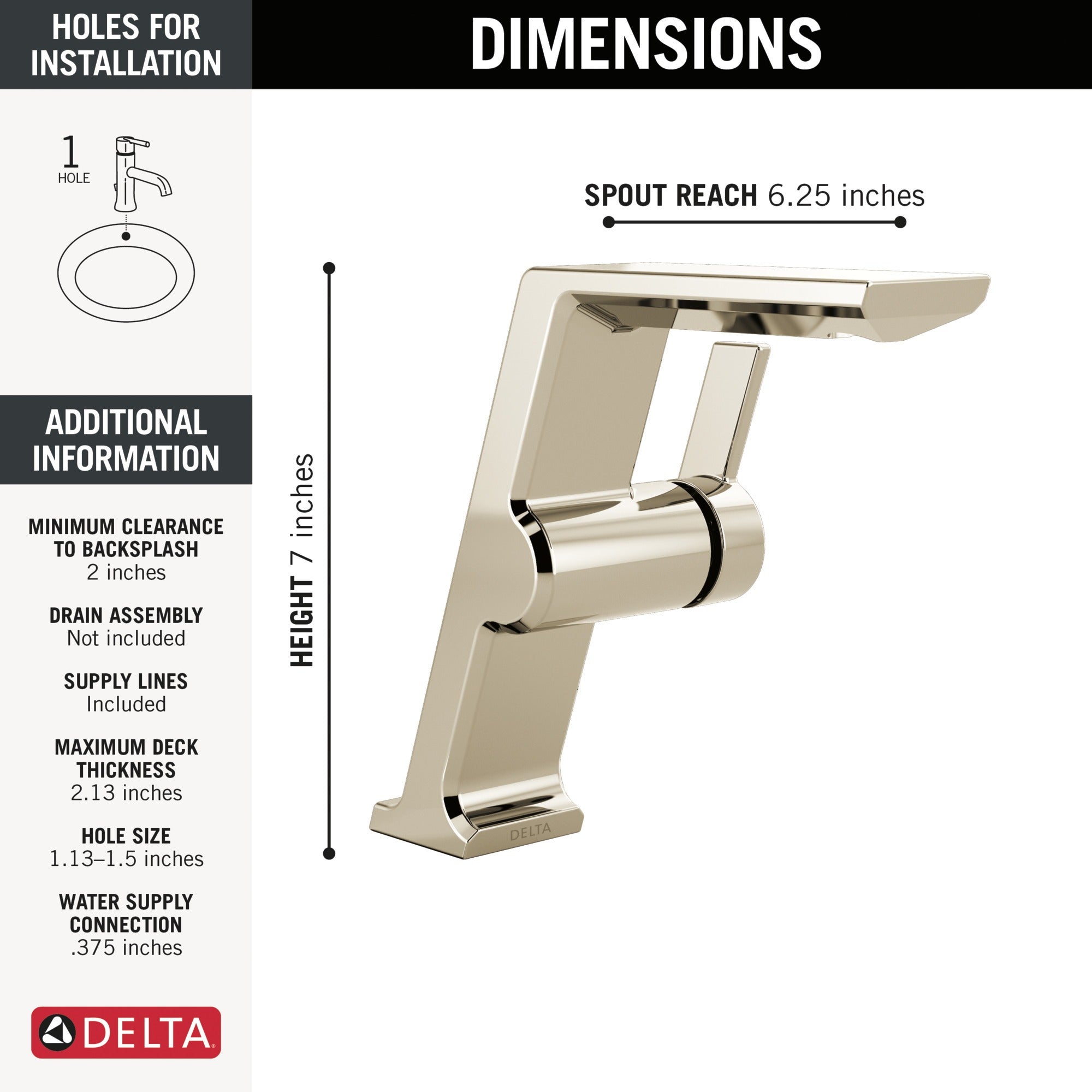 Delta Pivotal® Single Handle Mid-Height Vessel Bathroom Faucet