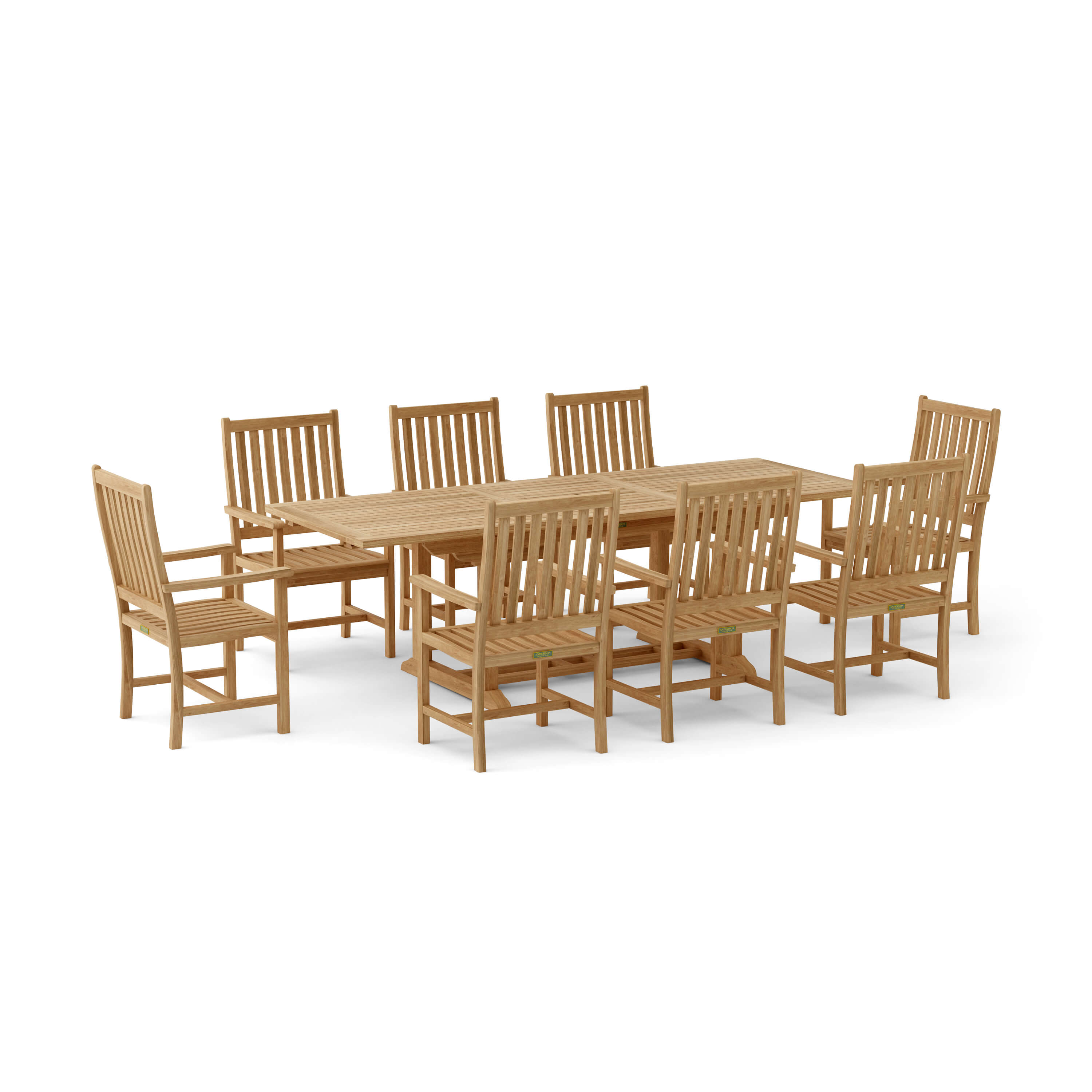 Bahama Wilshire Armchair 9-Pc Extension Dining Set
