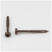 Hardware Resources #6 x 1 1/2" Clear Brown Wax Face Frame Square Drive Type 17 Fine Thread Screw Sold by the Keg
