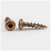 Hardware Resources #6 x 5/8" Antique Brass Phillips Drive Coarse Thread Pan Head Screw Sold by the Keg