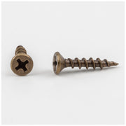 Hardware Resources #6 x 3/4" Antique Brass Phillips Drive Coarse Thread Flat Head Screw Sold by the Keg