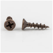 Hardware Resources #6 x 5/8" Antique Brass Phillips Drive Coarse Thread Flat Head Screw Sold by the Box