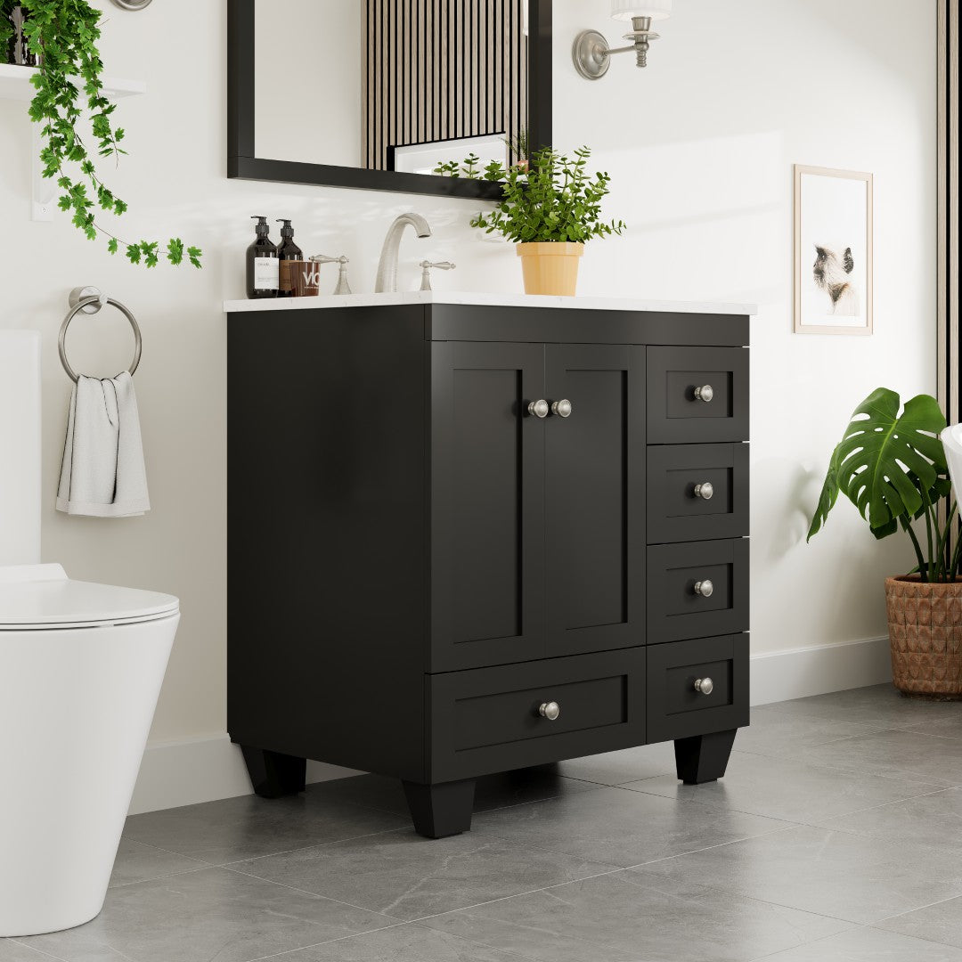 Eviva Acclaim Bath Vanity with Counter Top and Undermount Porcelain Sink (24"-30")