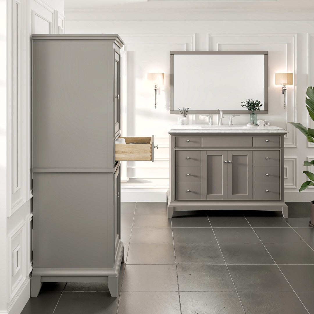 Eviva Elite Stamford 21 in. W x 18 in. D Freestanding Linen Cabinet