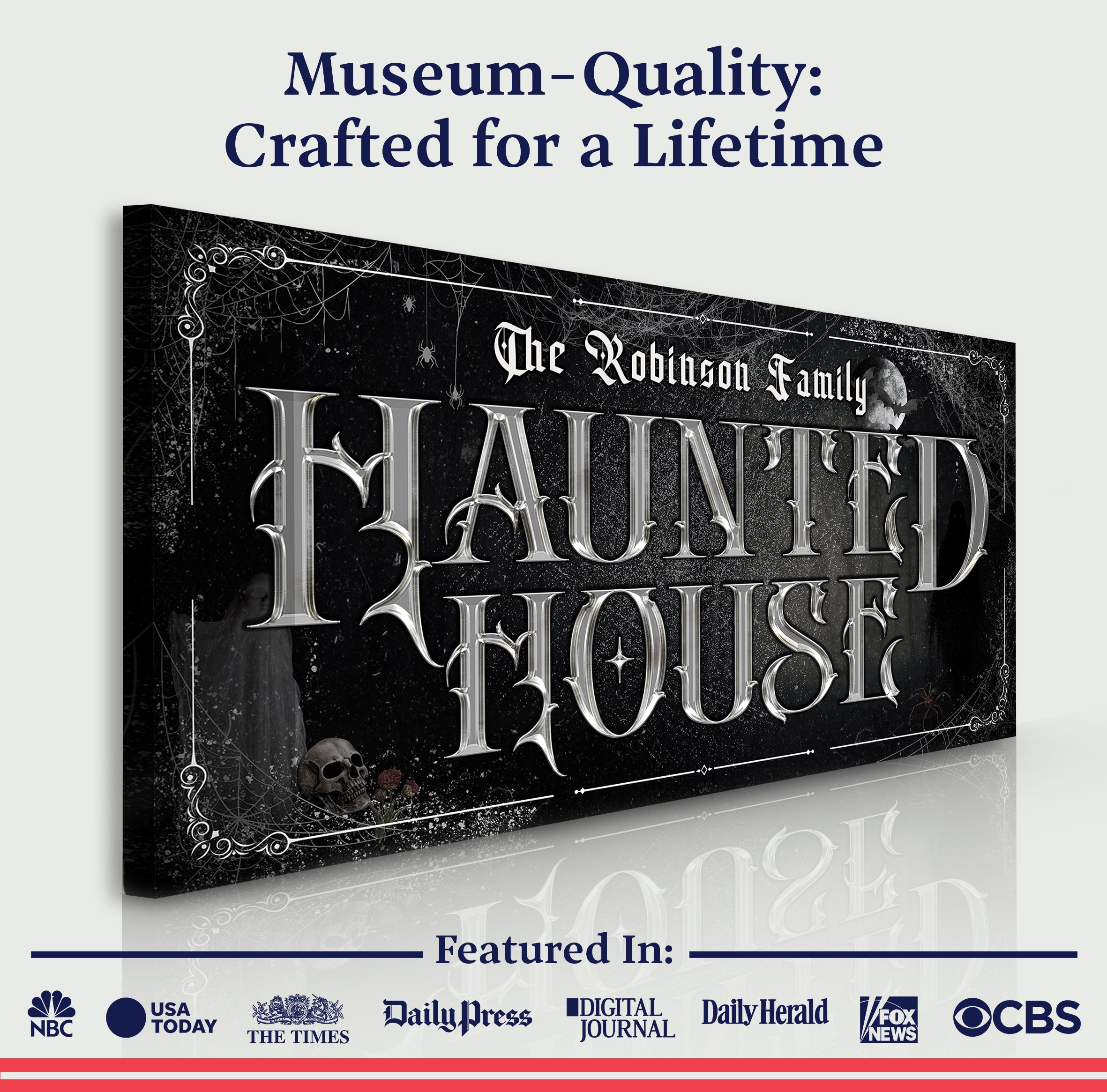 Personalized Haunted House Halloween Sign III