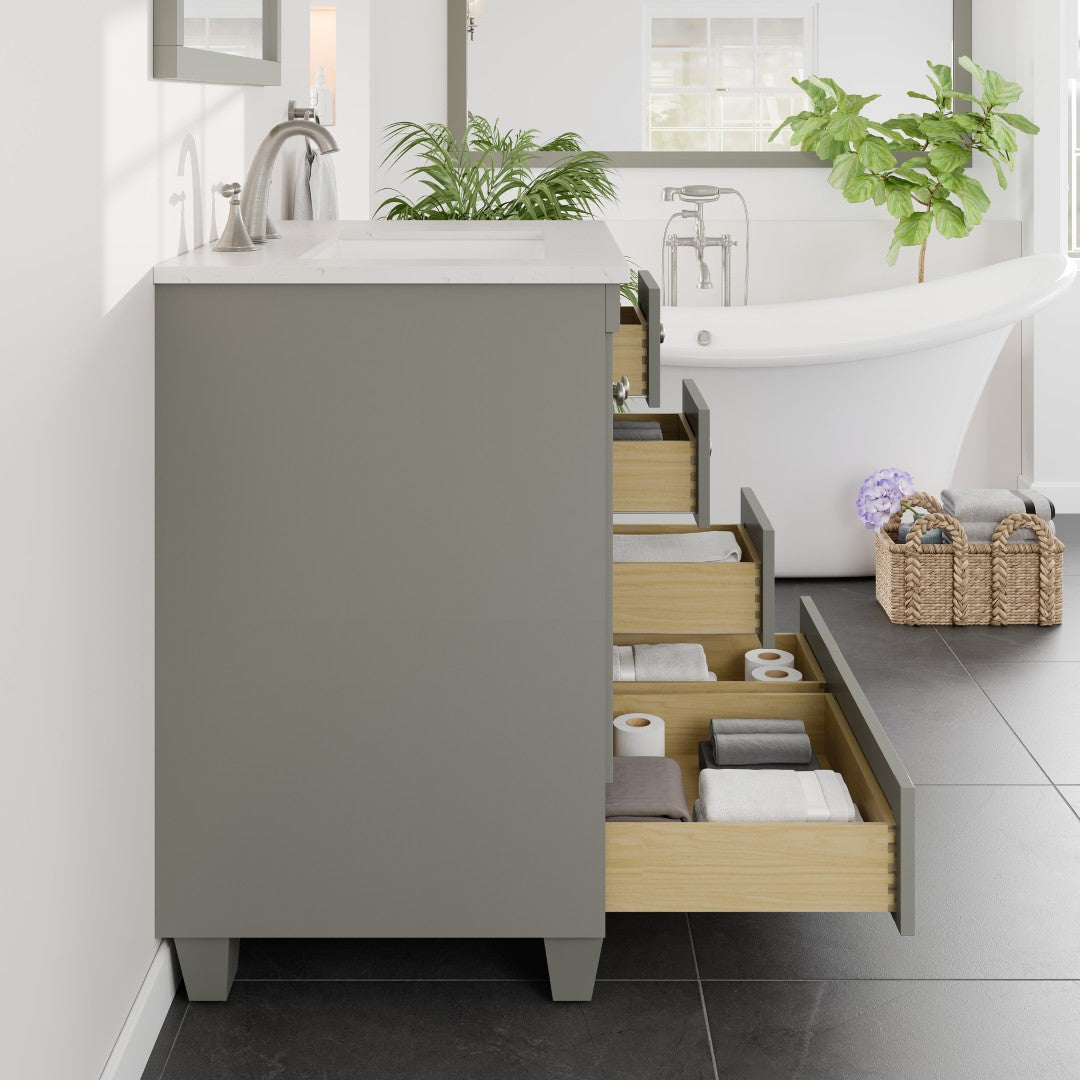 Eviva Acclaim Bath Vanity with Counter Top and Undermount Porcelain Sink (24"-30")