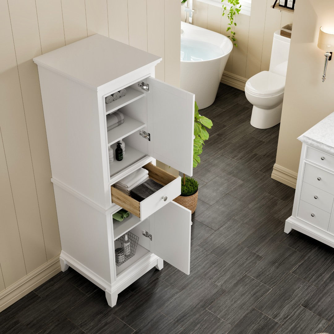 Eviva Elite Stamford 21 in. W x 18 in. D Freestanding Linen Cabinet