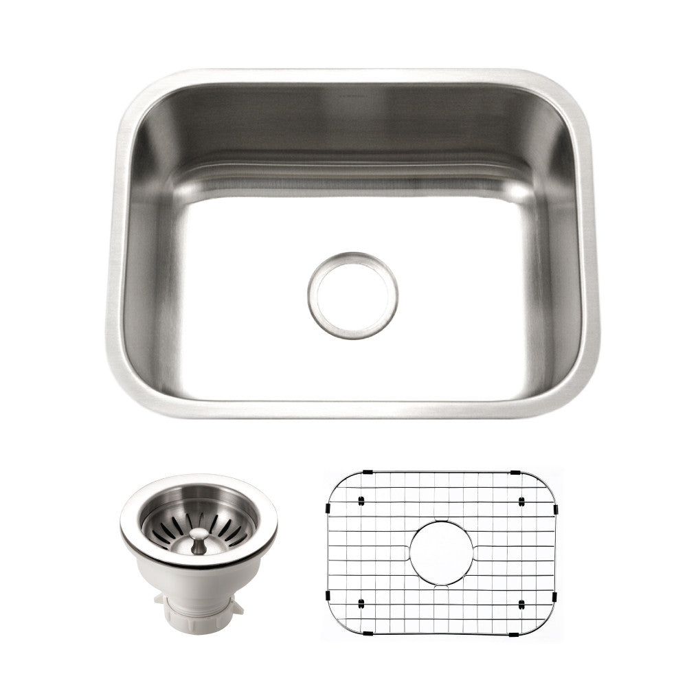 Houzer Eston 23 inch Stainless Steel Undermount Single Bowl Kitchen Sink - STS-1300