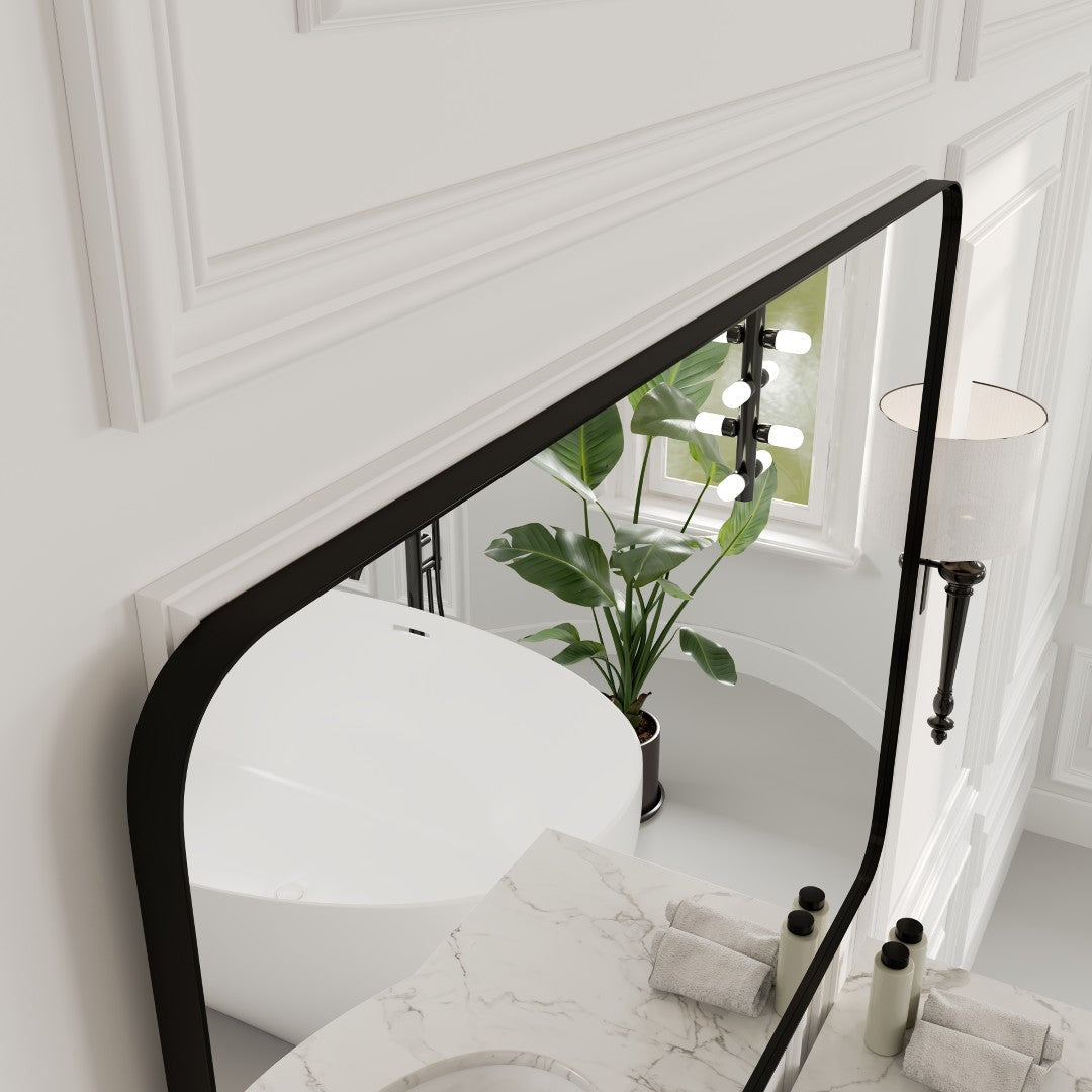 Eviva Harmony Black Metal Framed Mirror