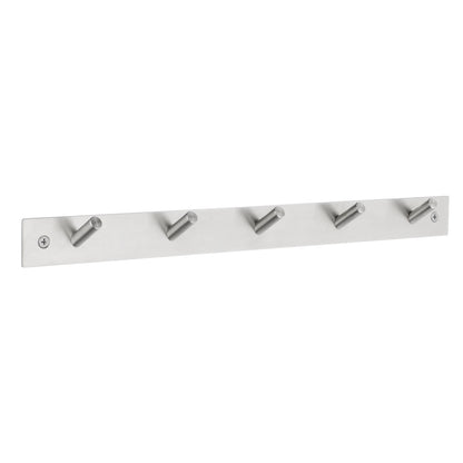 BESLAGSBODEN - Coat Rack, 5 Hooks, Brushed Stainless Steel