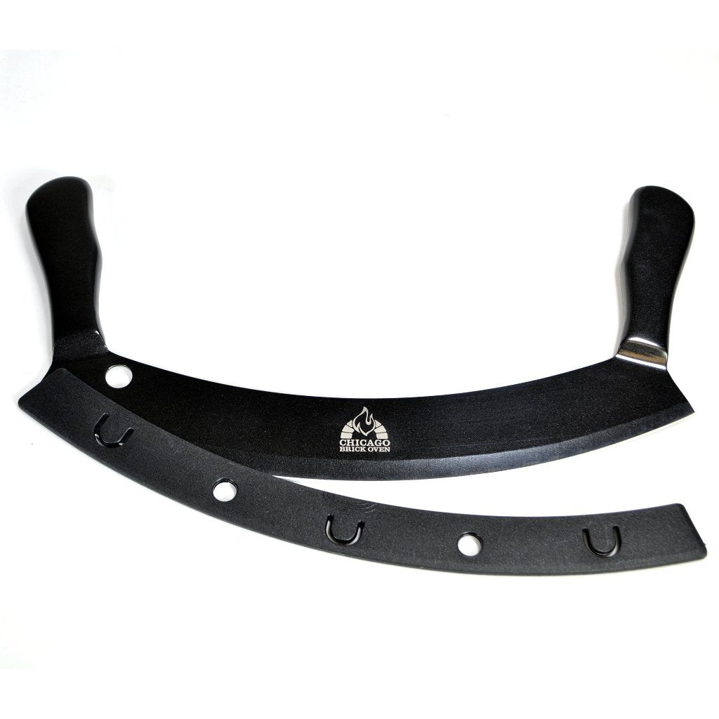 Heavy-Duty Rocker Titanium Pizza Cutter and Sheath Set