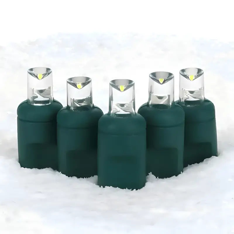 70 5mm Cool White LED Christmas Lights, 4" Spacing