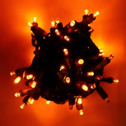 70 5mm Orange DreamSpark Slow Fade LED Christmas Lights, 4" Spacing