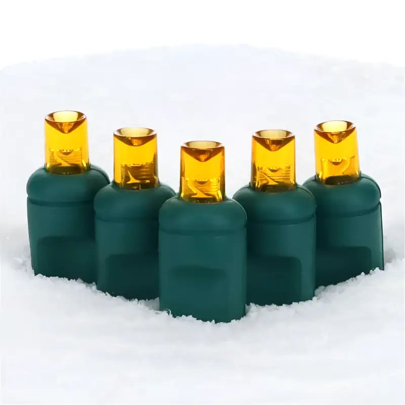 70 5mm Orange LED Christmas Lights, 4" Spacing