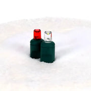 70 5mm Red, Cool White LED Christmas Lights, 4" Spacing