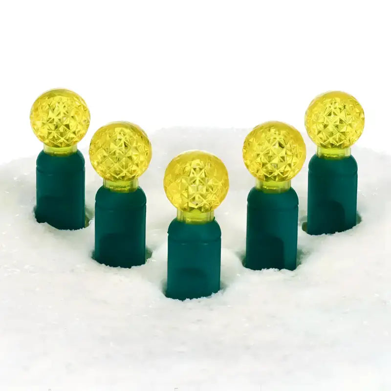 70 G12 Gold LED Christmas Lights, 4" Spacing