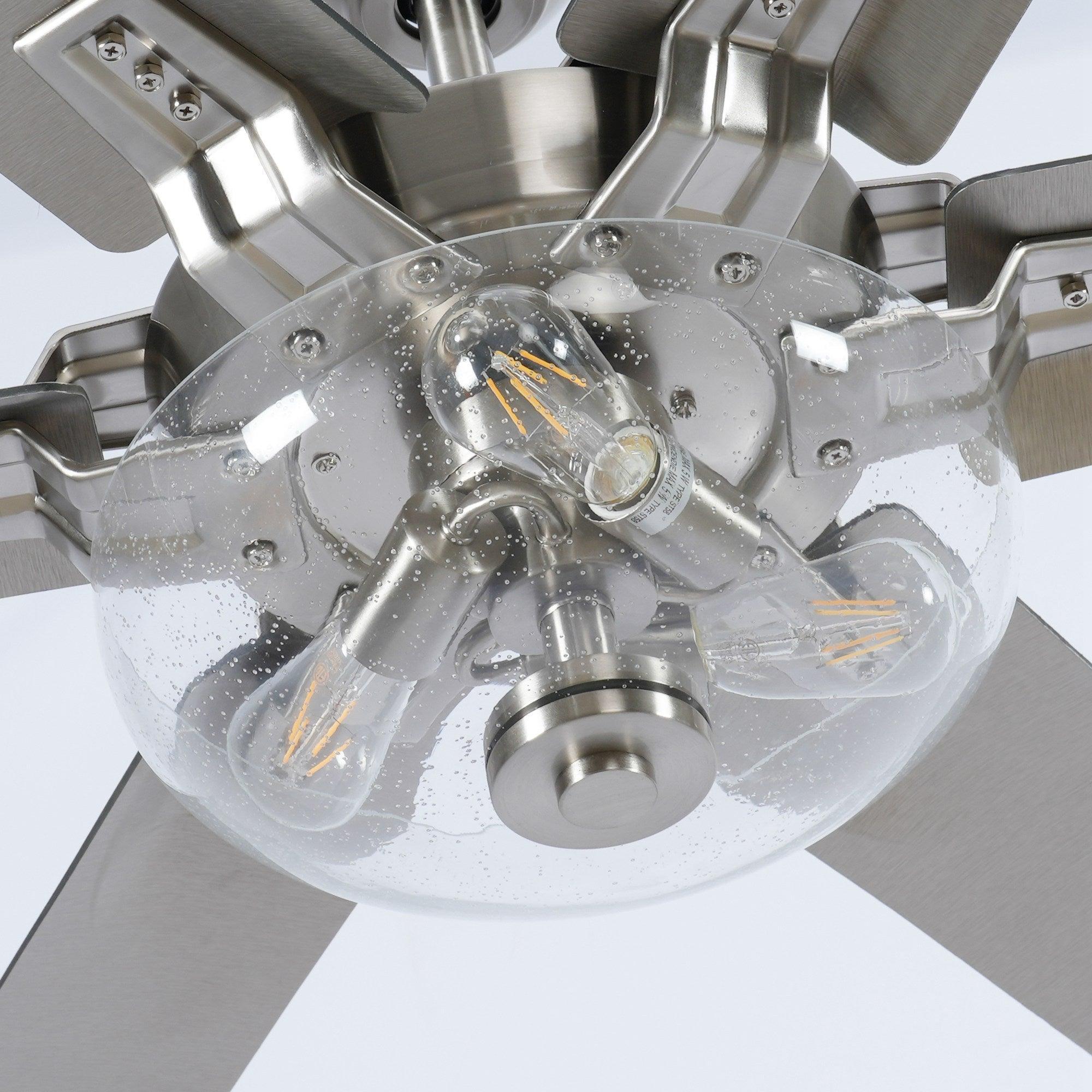 70'' Modern Satin Nickel 6 Blade Ceiling Fan