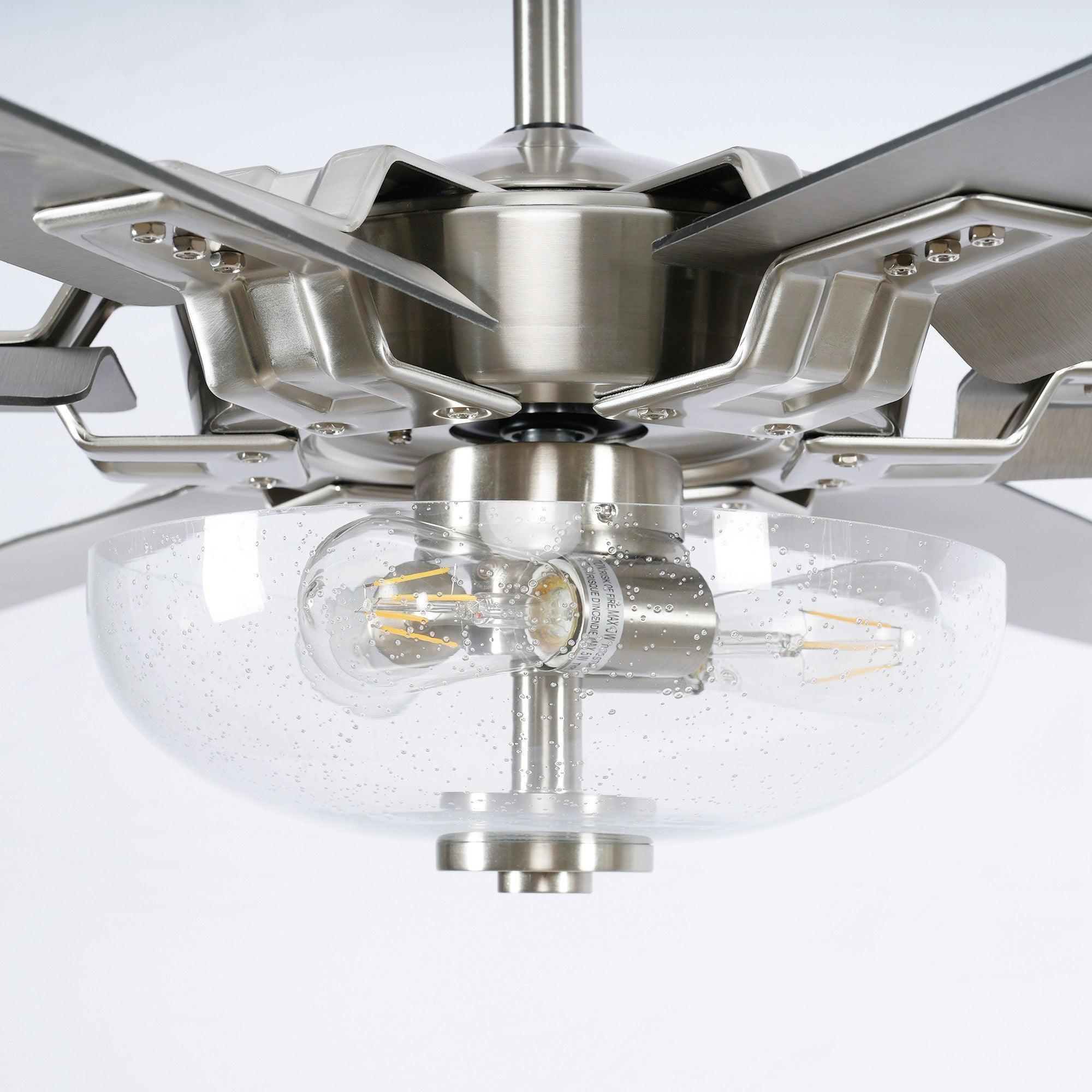 70'' Modern Satin Nickel 6 Blade Ceiling Fan