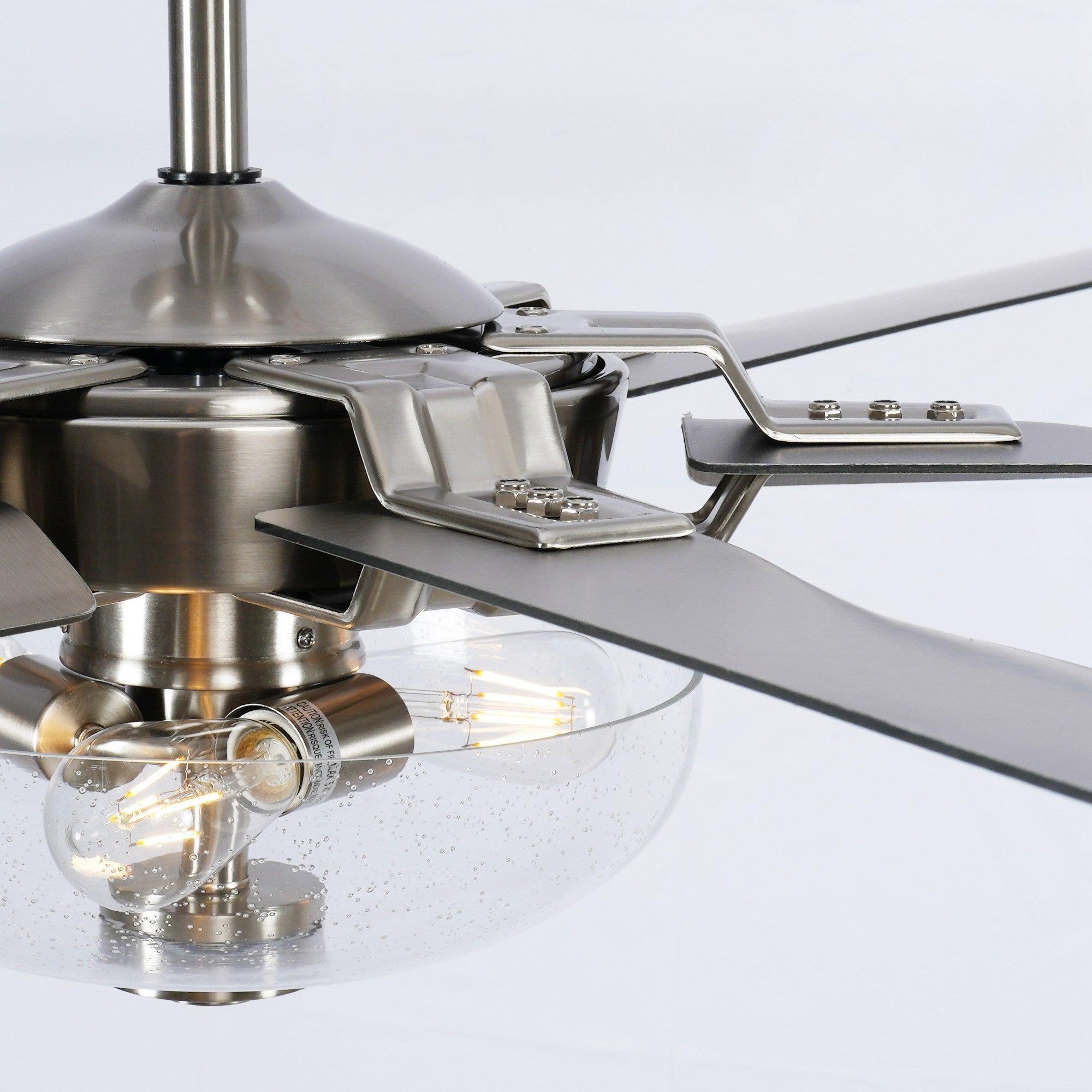 70'' Modern Satin Nickel 6 Blade Ceiling Fan