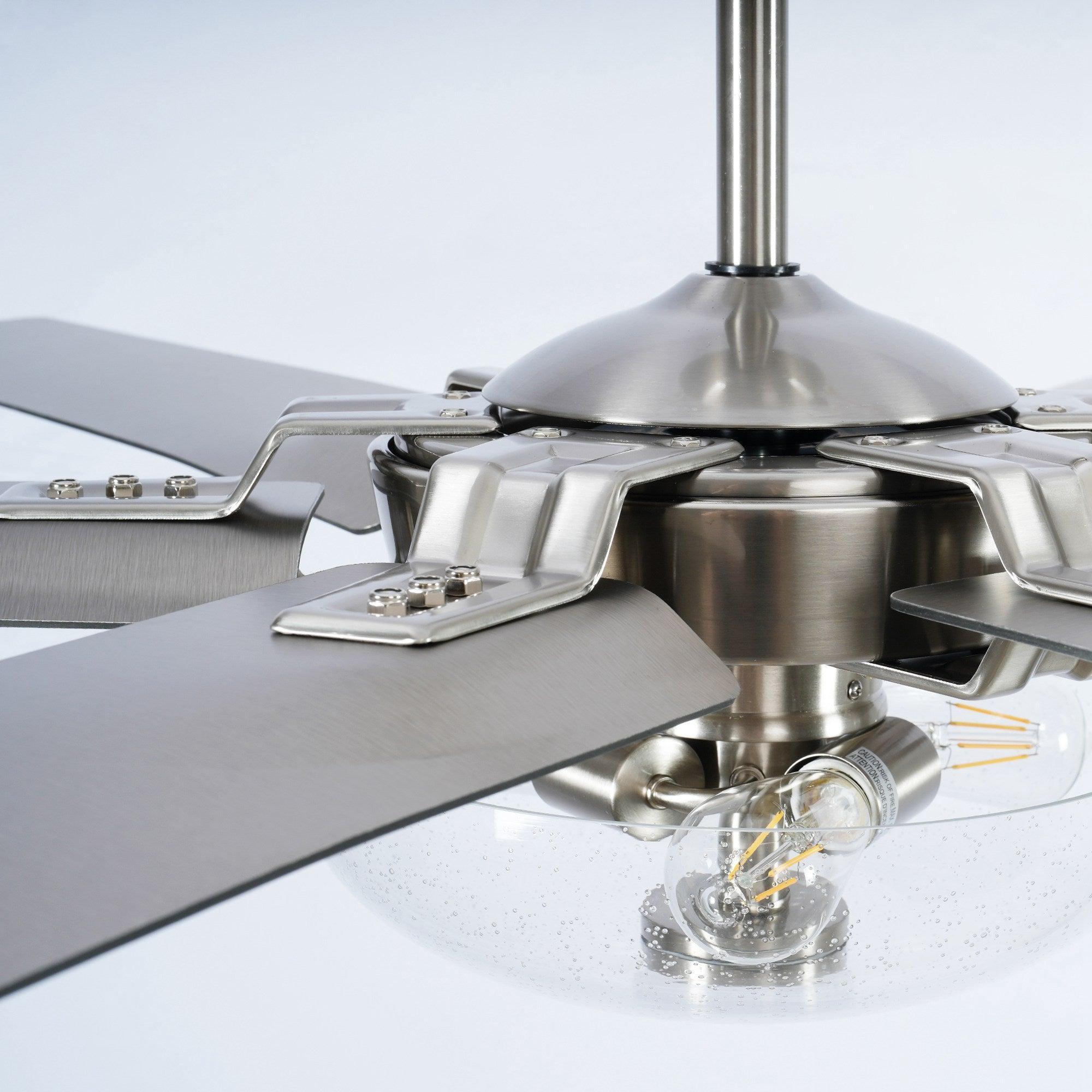70'' Modern Satin Nickel 6 Blade Ceiling Fan