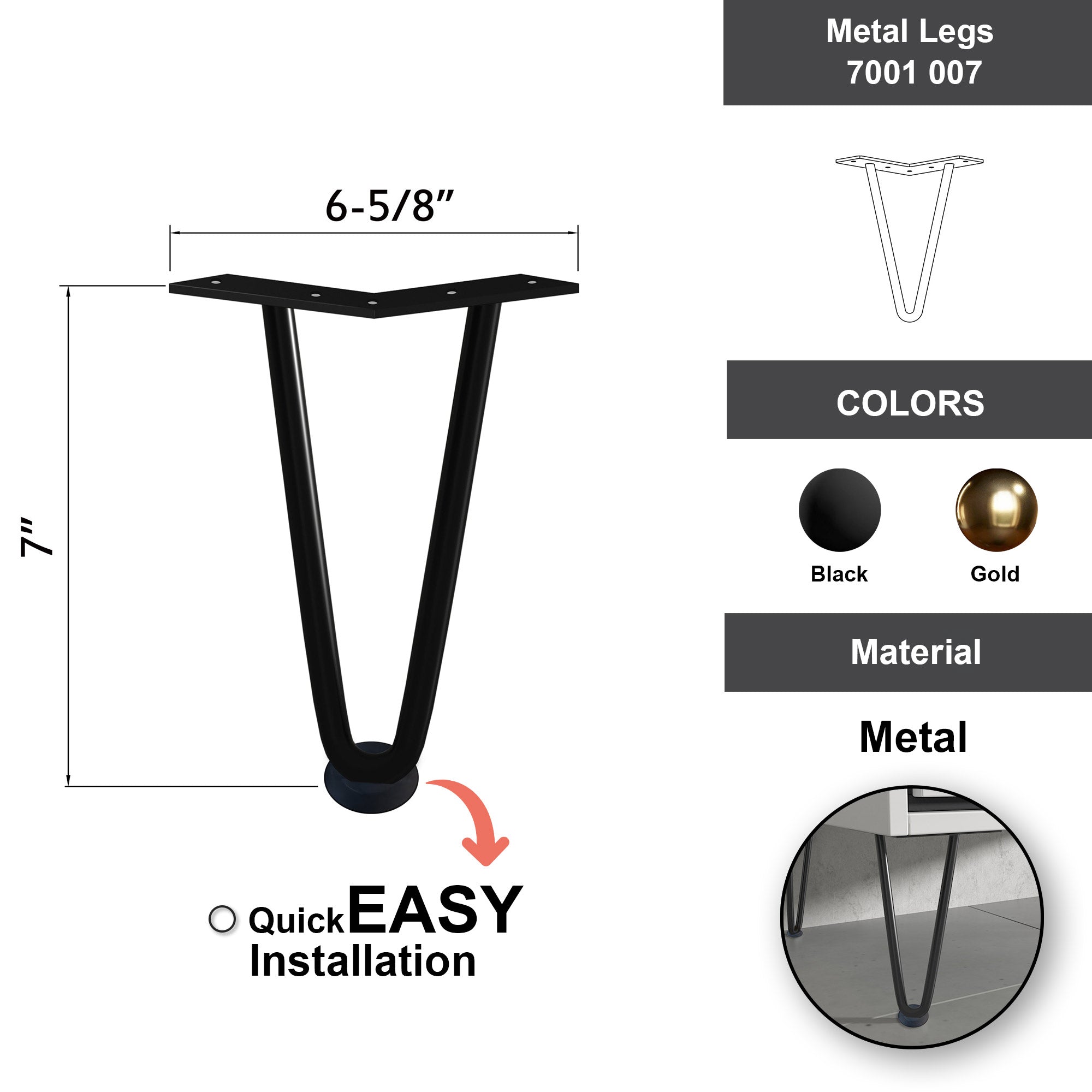 Metal Legs - 7001 007
