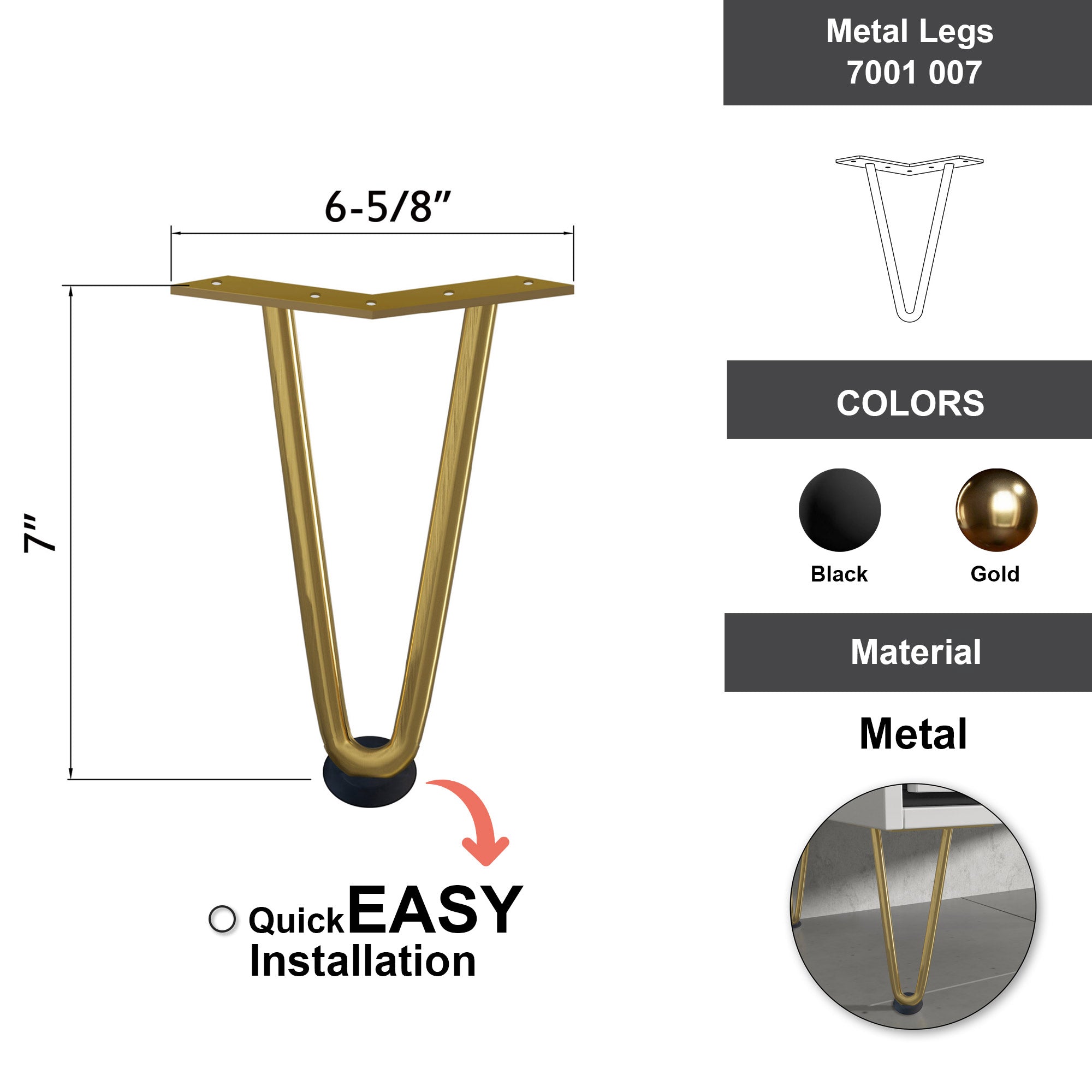 Metal Legs - 7001 007