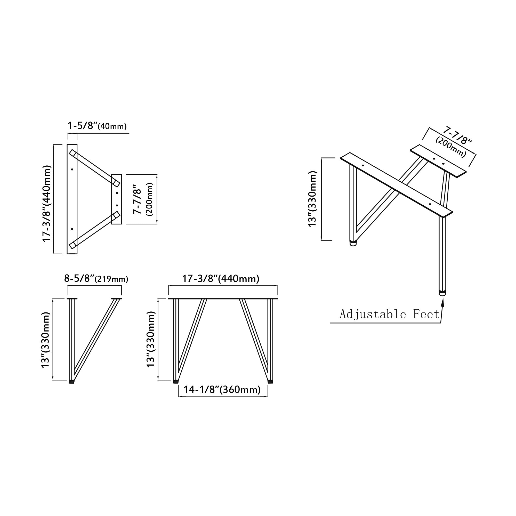 Metal Legs - 7001 013