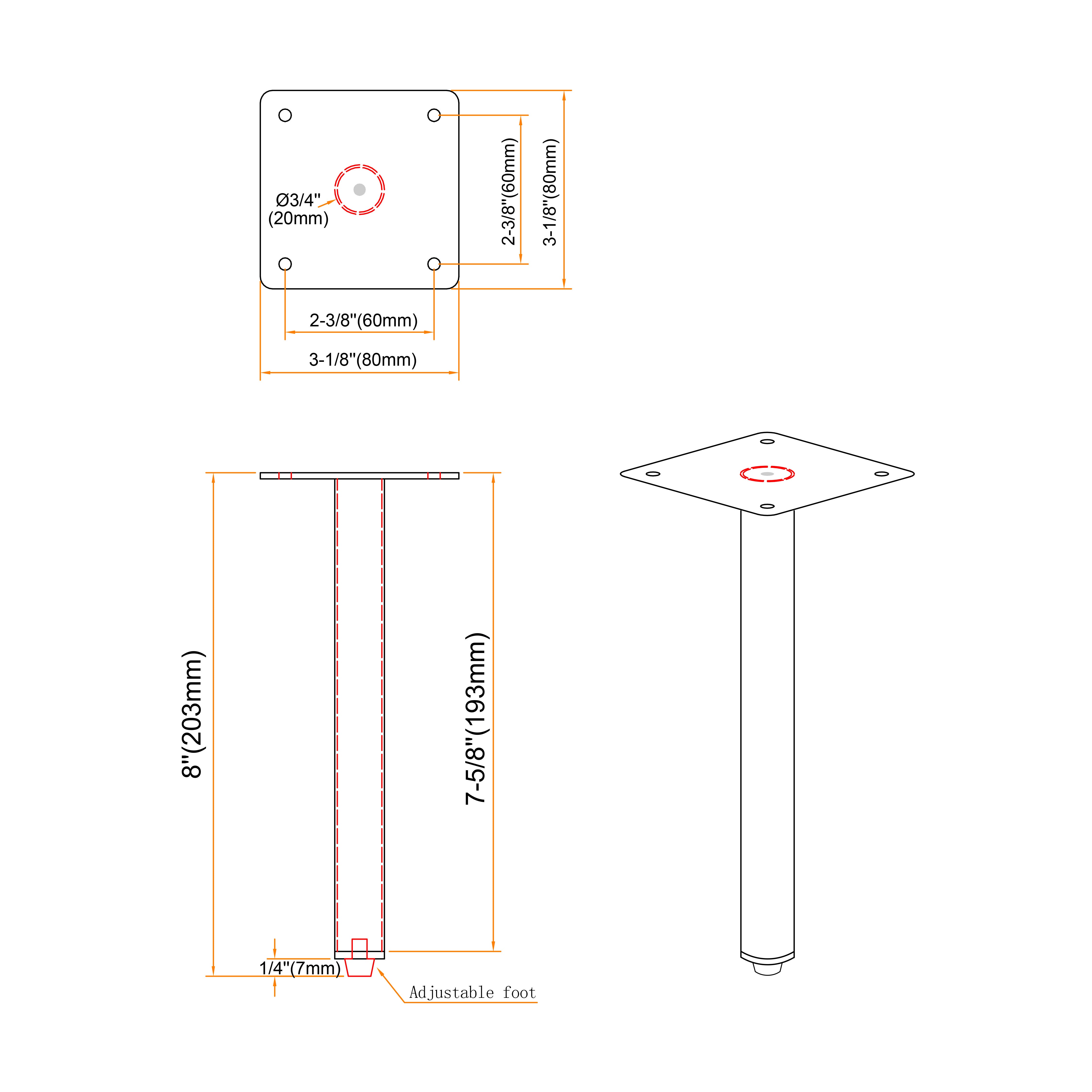 Metal Legs - 7004 008