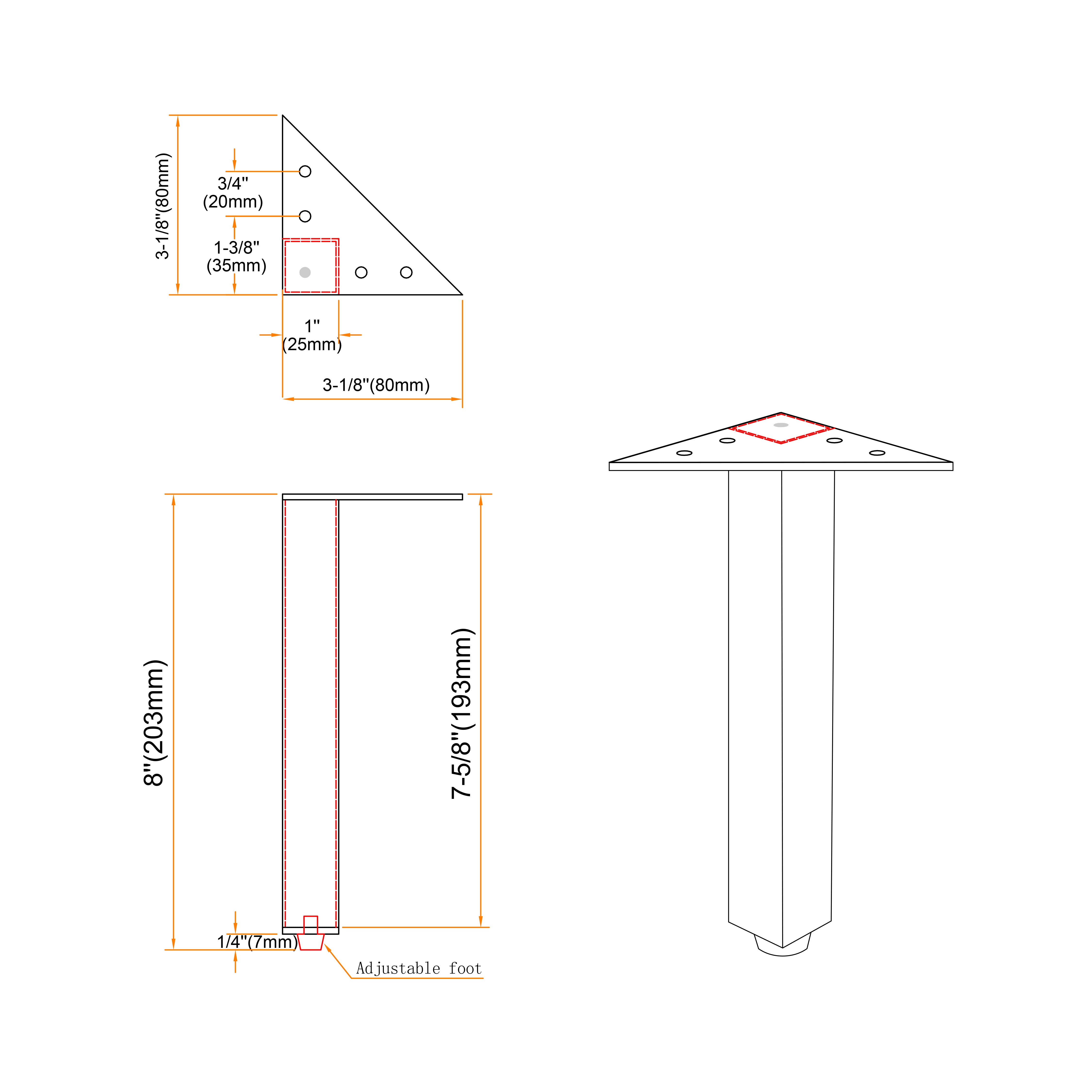 Metal Legs - 7005 008