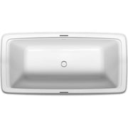 Duravit Bento Starck Box 70 7/8'' x 35 3/8'' Rectangular Freestanding Bathtub in White Acrylic with Center Drain, Drain Included