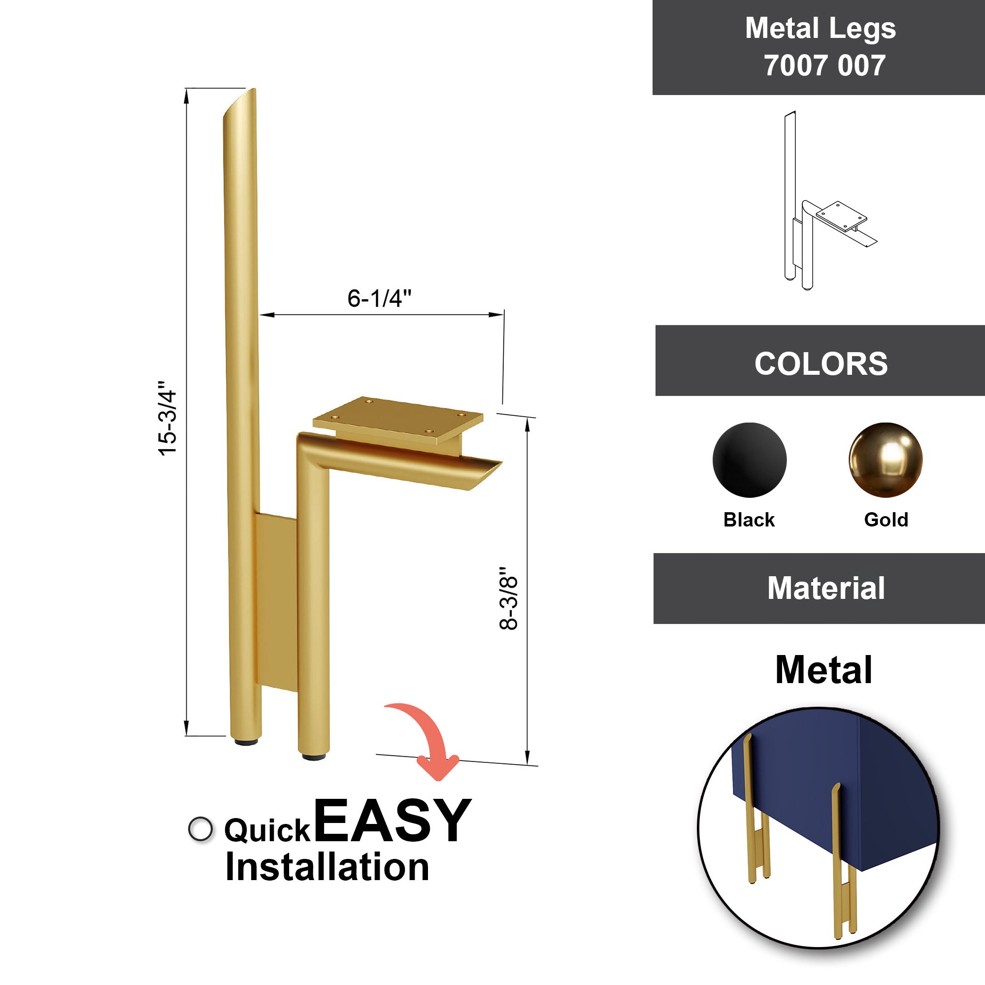 Metal Legs - 7007 007
