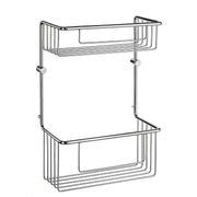 SIDELINE - Basic Soap Basket, Double in Polished Chrome
