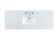 James Martin 60" Single Carrara White Marble Top with Sink, 3cm