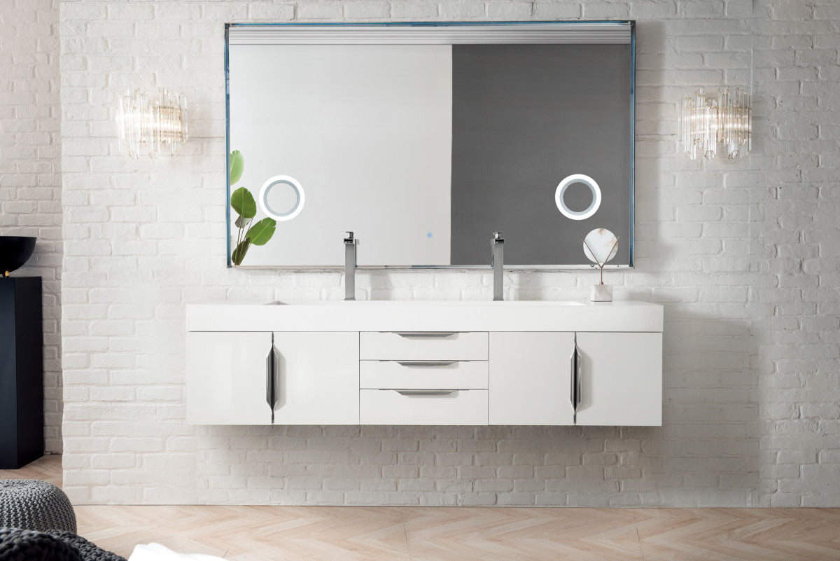 Columbia 72" Double Wall Mount Vanity Cabinet