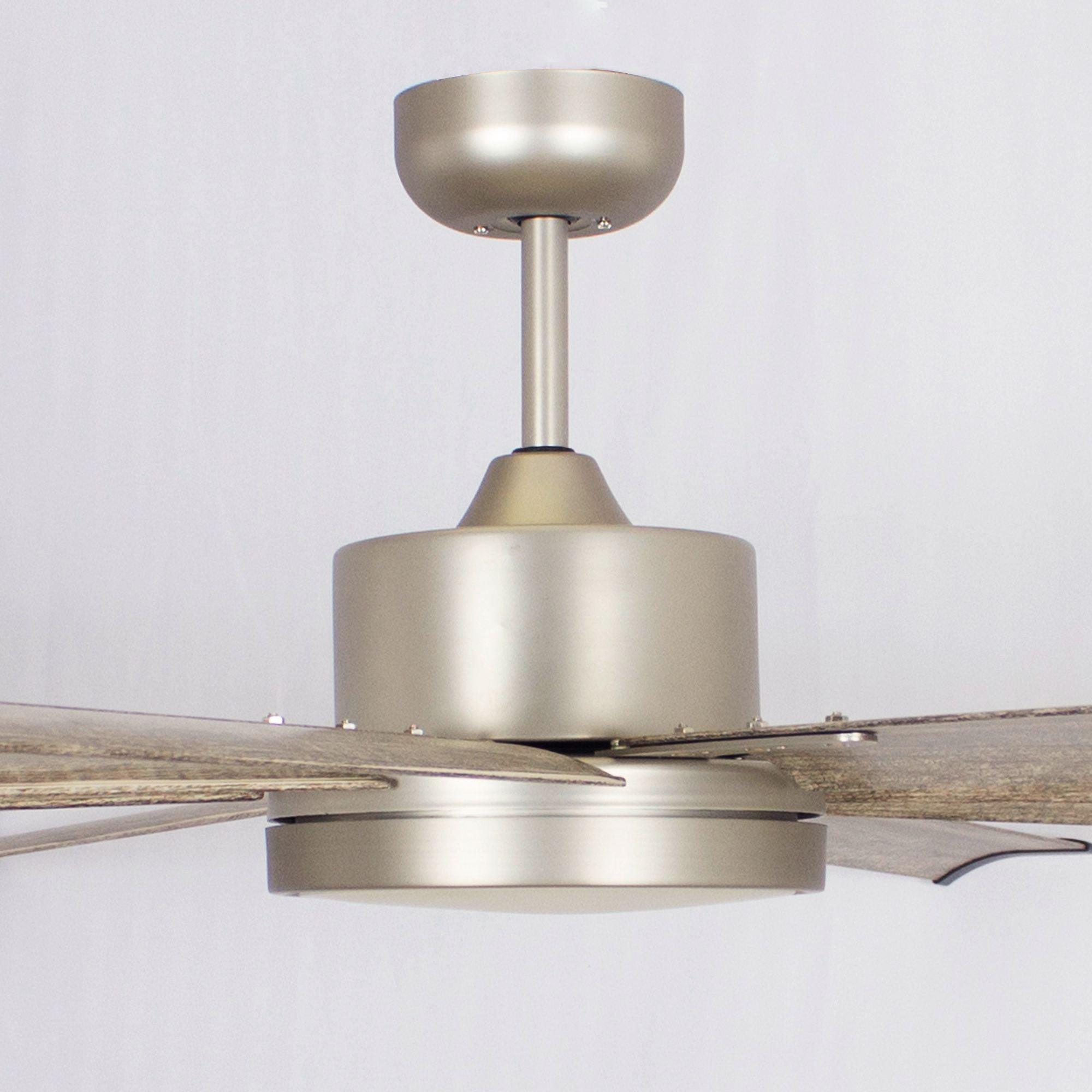 72‘’ Bankston Integrated Led Indoor Nickel Standard Ceiling Fan With Remote Control And Light Kit Included