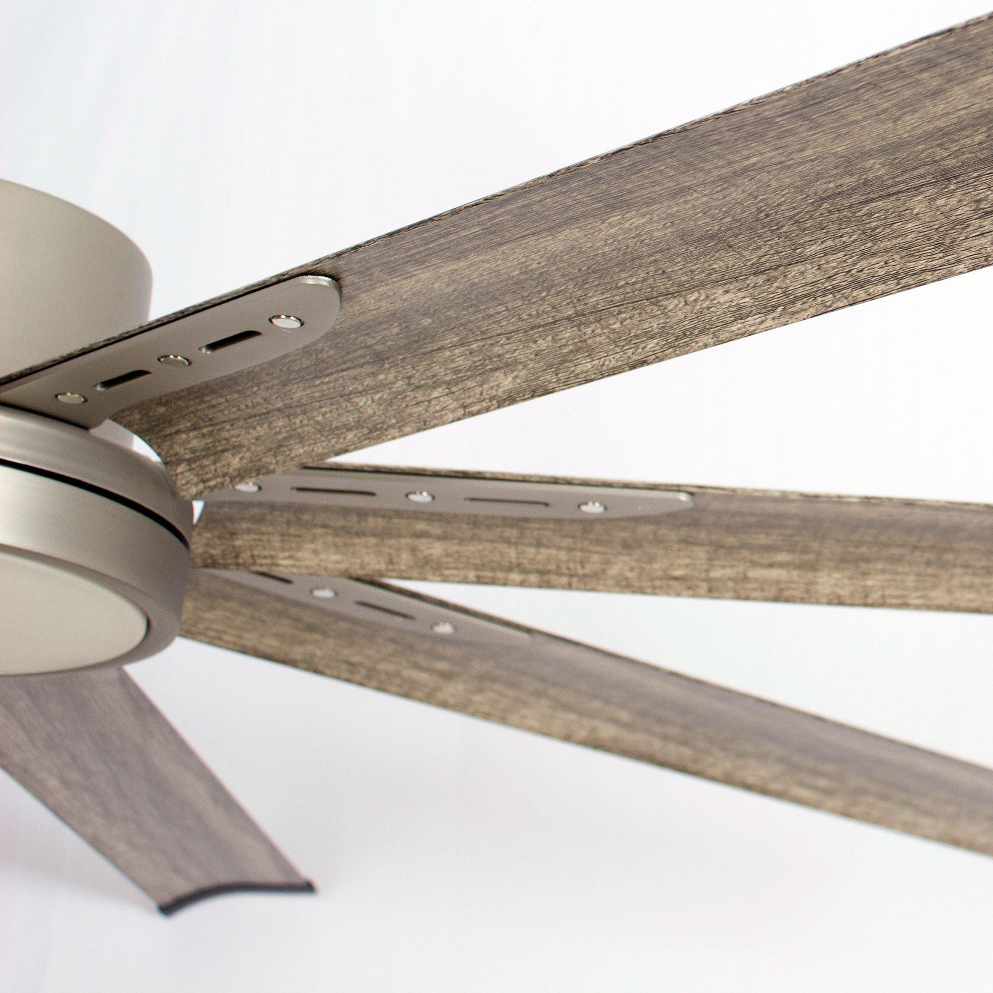 72‘’ Bankston Integrated Led Indoor Nickel Standard Ceiling Fan With Remote Control And Light Kit Included
