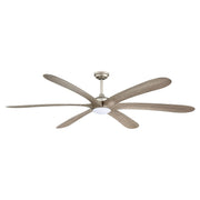 72" Jaydn Farmhouse Satin Nickel DC Motor Downrod Mount Reversible Ceiling Fan with Lighting and Remote Control